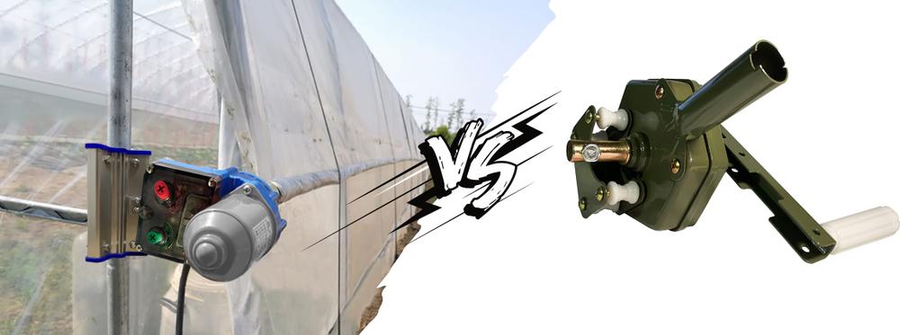 comparison of electric and manual roller on greenhouse - uygalaxy