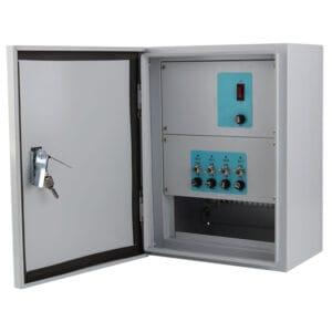 UYGALAXY Greenhouse Roll Up Motor Control Box For Ventilation Film Side Roof Curtain with AC110V/220V to DC24V Transformer Manual Control Open Close 4pcs*100W Motors