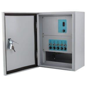 UYGALAXY Greenhouse Roll Up Motor Control Box For Ventilation Film Side Roof Curtain with AC110V/220V to DC24V Transformer Manual Control Open Close 6Pcs*100W Motors