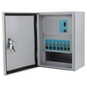 UYGALAXY Greenhouse Roll Up Motor Control Box For Ventilation Film Side Roof Curtain with AC110V/220V to DC24V Transformer Manual Control Open Close 8Pcs*100W Motors