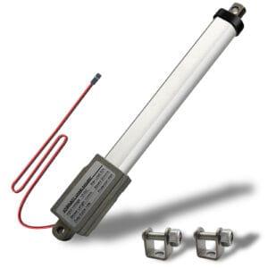 UYGALAXY 4" Stroke Micro Electric Linear Actuator 12V - 32N/7.2lb Speed 1.2"/sec Mini Waterproof Metal Mini Motion Actuator with Mounting Bracket for DIY Robot Cabinet Drawer Shutter Cosplay(12V 100mm Stroke)