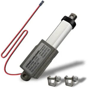 UYGALAXY 1.2" Stroke Micro Electric Linear Actuator 12V - 32N/7.2lb Speed 1.2"/sec Mini Waterproof Metal Mini Motion Actuator with Mounting Bracket for DIY Robot Cabinet Drawer Shutter Cosplay(12V 30mm Stroke)