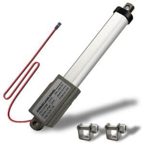 UYGALAXY 3" Stroke Micro Electric Linear Actuator 12V - 32N/7.2lb Speed 1.2"/sec Mini Waterproof Metal Mini Motion Actuator with Mounting Bracket for DIY Robot Cabinet Drawer Shutter Cosplay(12V 75mm Stroke)